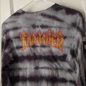 Vans Thrasher Collab Tie Dye Long Sleeve Shirt  S